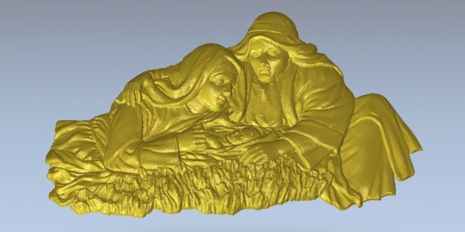 STL Relief birth of jesus &#8211; low resolution