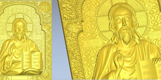 Relief of jesus christ for cnc router machining 3d stl