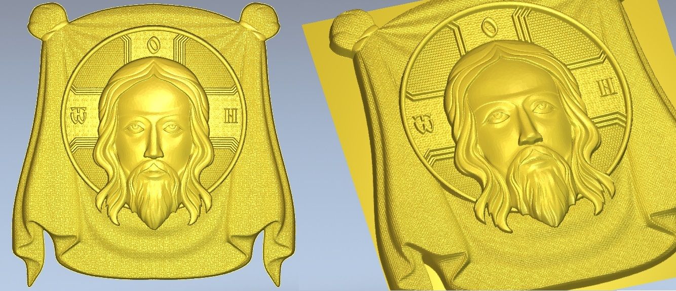 3D STL Model # JESUS WITH ANGELS # for CNC Aspire Artcam 3D Printer 3D MAX Rhino 