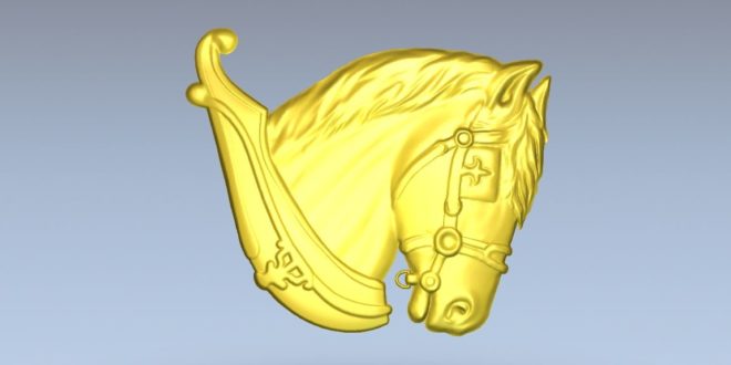Relief stl horse head cnc router file download