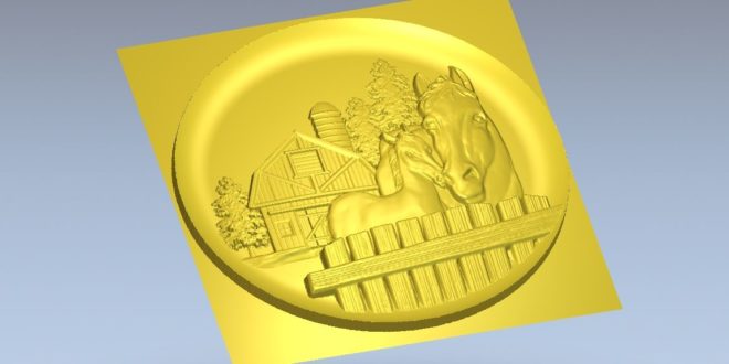 Relief 3d file download Farm horses