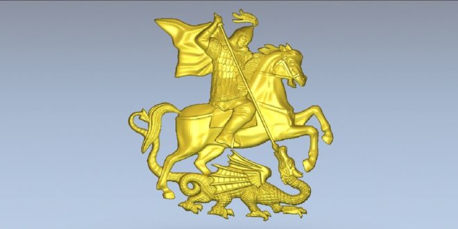 St. George and the Dragon stl file carve