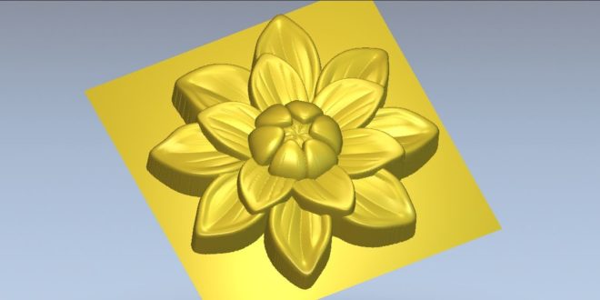 Flower decoration stl file for cnc machining