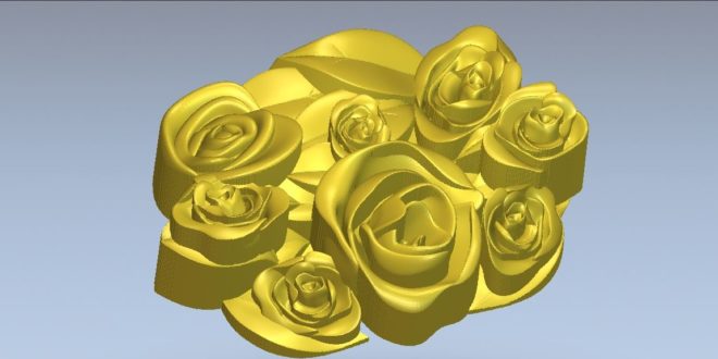 flower branch relief stl 3d