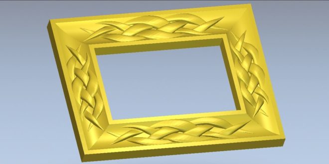 Frame with braided ornaments