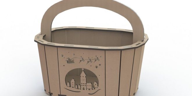 Christmas basket mdf 6mm