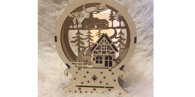 Laser cut file Christmas Lamp and New Year Decoration