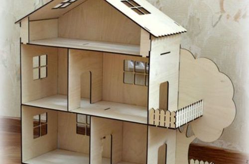 Laser cut File Plan Doll house for children to play Cdr dxf vectors