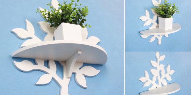 Floral shelf wall decoration cdr dxf vector to CNC