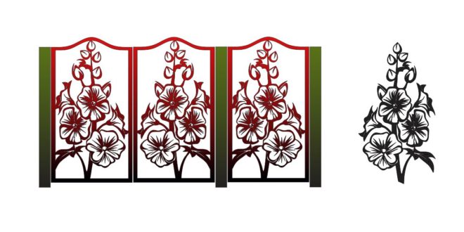 Flowers panel separator pattern screens