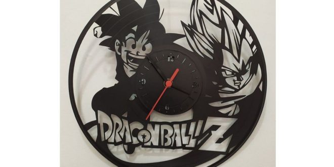 Goku clock watch dxf vector vinyl disc laser cut