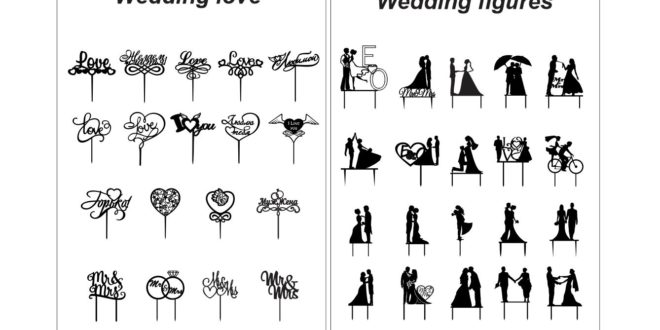 Laser Cut Cake Topper Vectors .CDR Mr &amp; Mrs love marriage wedding matrimony