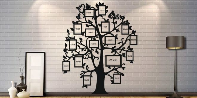 Tree photo panel wall vector cdr dxf file silhouette laser cnc router