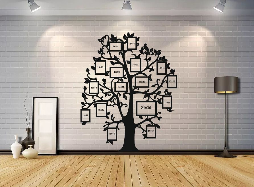 Download Tree photo panel wall vector cdr dxf file silhouette laser ...