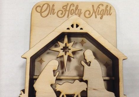 Free presepe Laser Cut Wooden Nativity Scene DXF File