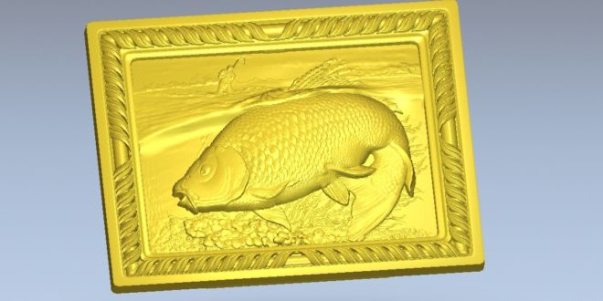 Fish fishing frame 3d file