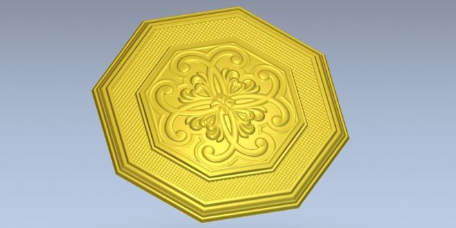 3d Hexagonal decorative plaque