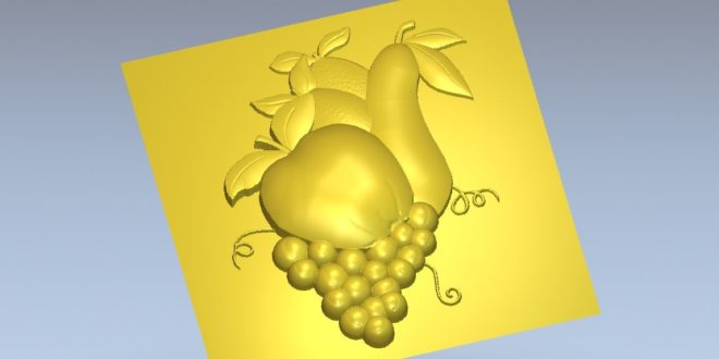 Pear Grape Apple 3d stl file