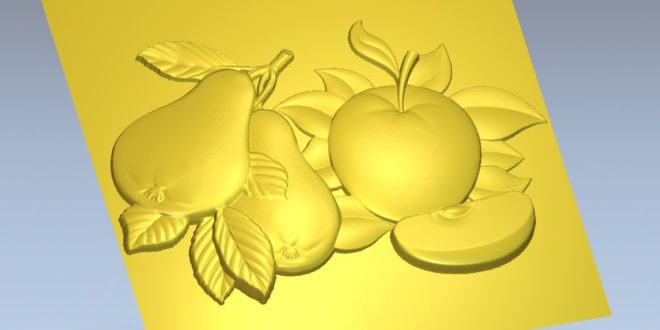 Fruit relief 3d artcam vectric aspire vcarve cut 3d