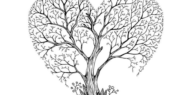 Stencil CDR Tree Heart Art