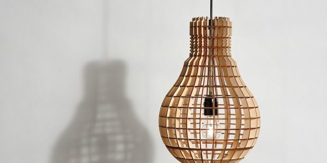 Free 4mm Laser Cut Light Bulb Shape Lamp CDR File