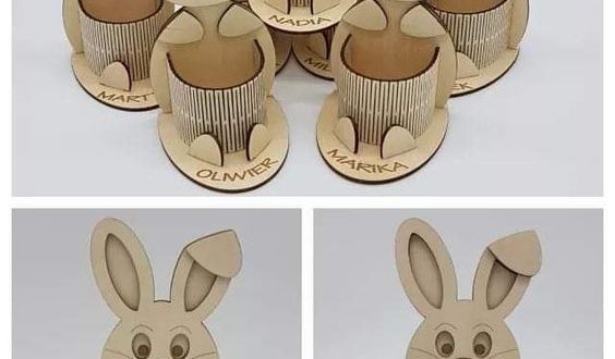 FREE Hare Easter organizer laser cut cdr vector