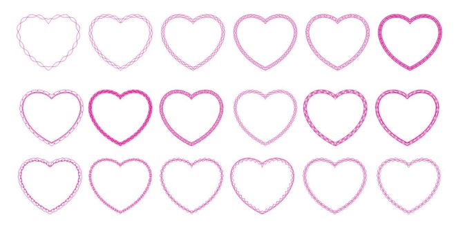 18 vector hearts cdr file 2d corel draw