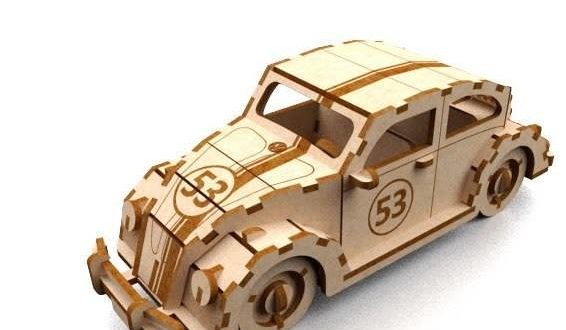 Herbie car dxf laser cut file vector