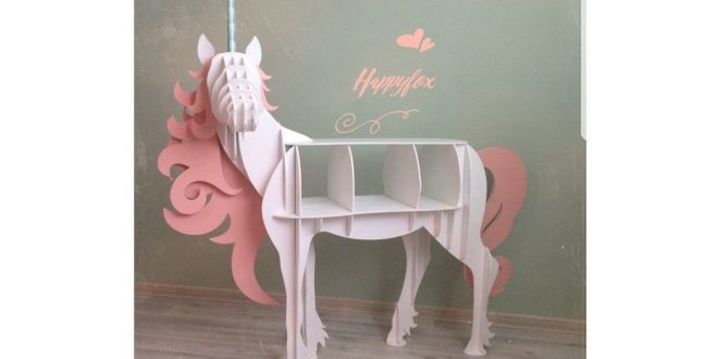 Unicorn shelf plywood mdf dxf cdr files