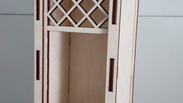Wine box without decoration in 4mm plywood mdf