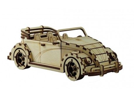 Laser Cut VW Fusca Cabriolet CDR Vector