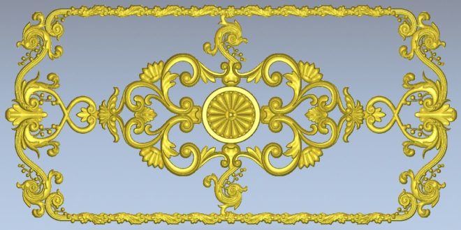 Floral decoration stl 3d relief 1180