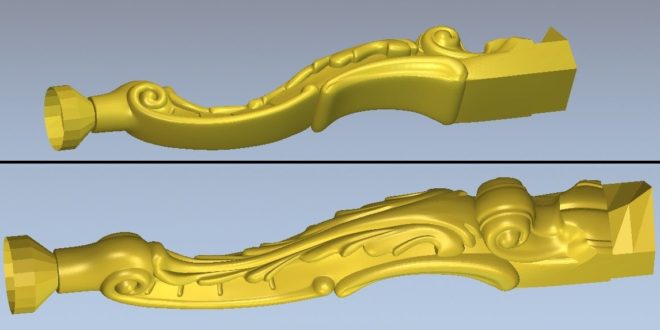 Chair foot for 4 axis machining 1188