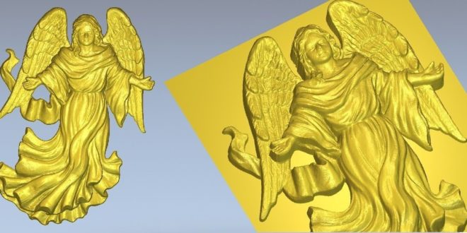 Free Angel STL File Relief to CNC Machines 1202