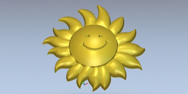 Free Sun Cartoon 3D Stl Relief 1246