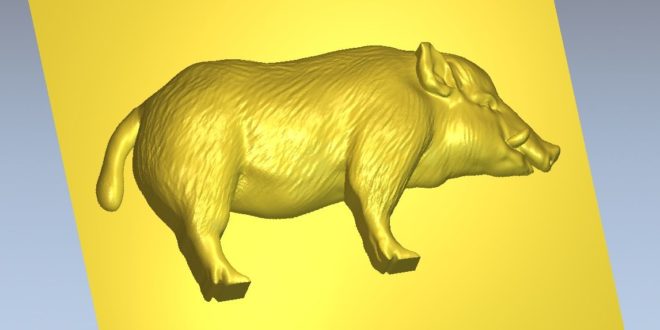 Free 3D Relief Boar Animal Cnc Stl File 1271