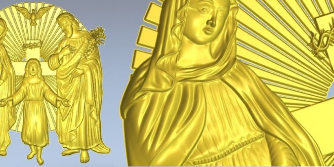 Religious relief Cnc Router 3D Print Model Stl 1276