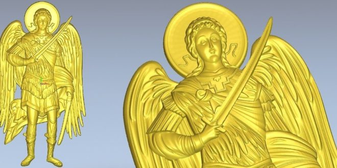 Cnc Router File Archangel Michael 3D Print Relief 1288