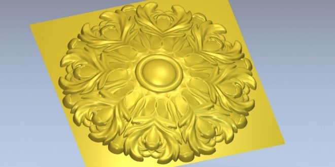 Free Rosette 3D Model STL Cnc Router 3D Print File 1295