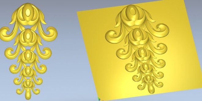 Ornament Decor File 3D Vector Cnc 1300