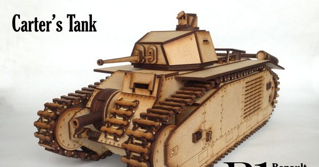 B1_bis war tank 3mm dxf laser cut vector