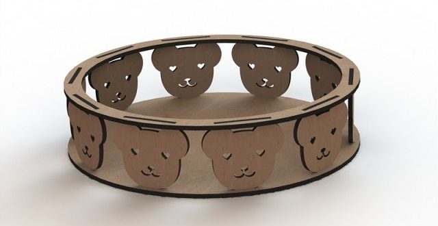 Bears Trays cnc vector dxf cdr