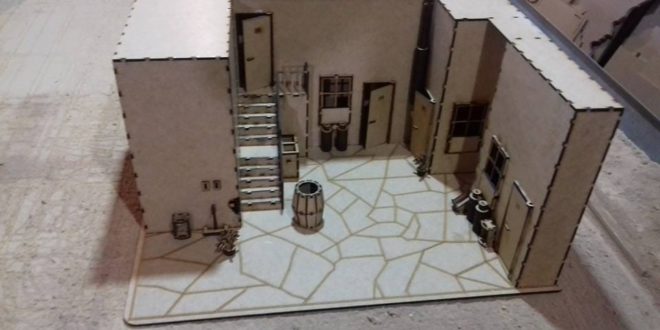 Laser Cut The village of Chaves Model CDR DXF