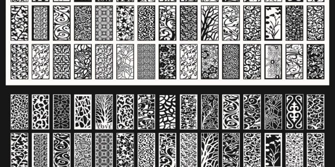 Collection 2d decorative ornament hollow plates CNC vector panel designs CDR File