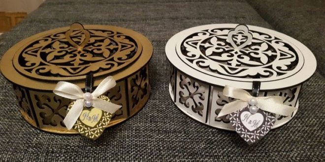 Free Laser Cut Design Round box cdr dxf