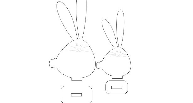 Free Rabbits Laser Cut DXF File