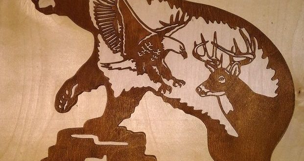 Free Vector CNC Cut Bear Eagle Deer