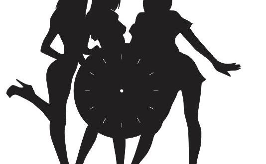 Free Girl Clock Silhouette Laser Cnc File Cut