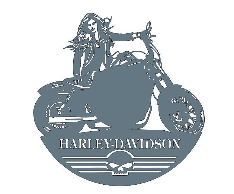 Dxf Cnc Laser Harley Davidson Motorcycle Wall Decor – DXF DOWNLOADS