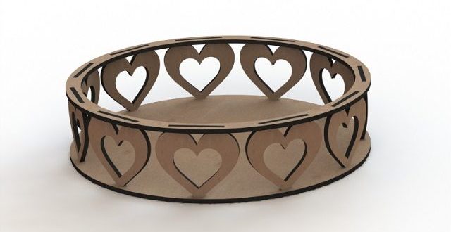 Heart Trays Laser Cut File